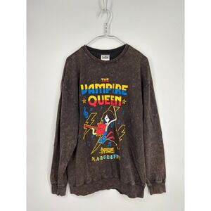 Adventure Time Sweatshirt L Brown Marceline The Vampire Queen Crewneck Cartoon